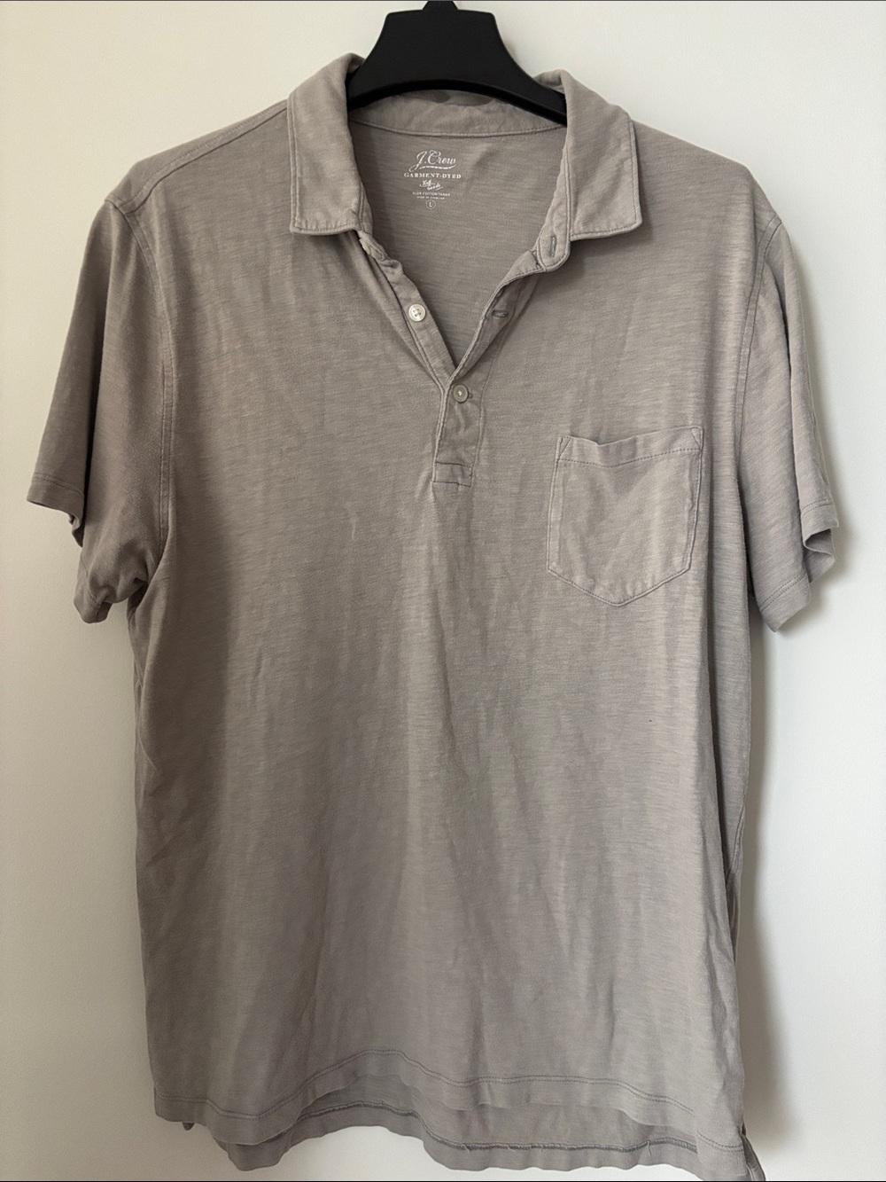 J. crew Mens Garment Dyed Cotton Slub polo